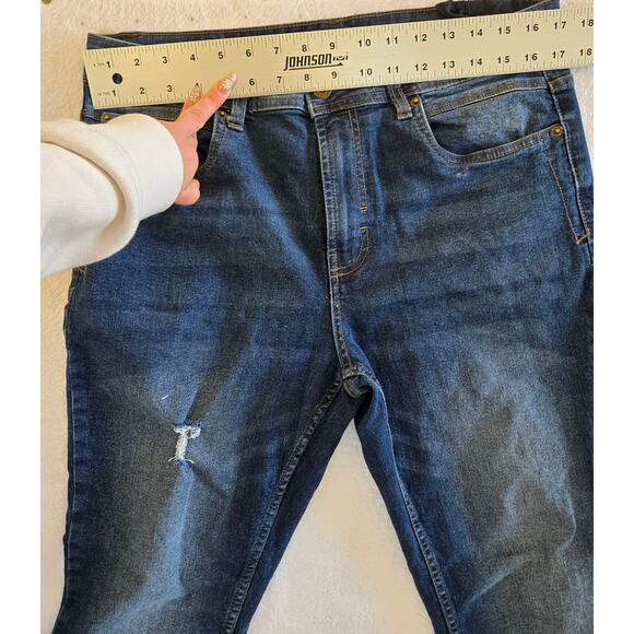 Men's Straight Tapered Kenneth Cole New York 34X30 Jeans- Dark Wash - Picture 5 of 8